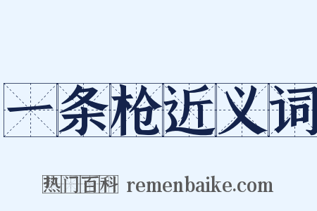 一条枪近义词是什么意思的图片